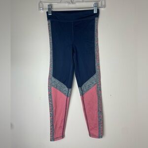 American Eagle Kids Girls Size 10 (8-9 years) Navy Blue Pink Athletic Leggings